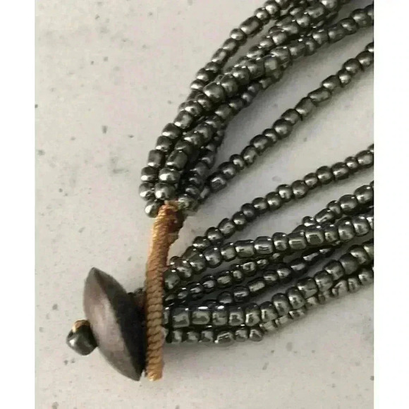 Vintage‎ Antiqued Silver Tone Necklace Retro Boho Chic Multi Strand - Picture 14 of 15
